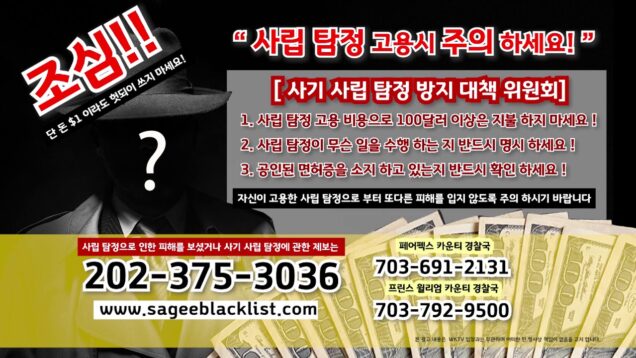 사기 탐정 주의 하세요