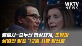 펠로시 므누신 협상재개, 초당파 상원안 발표 ‘12월 시행 청신호’
