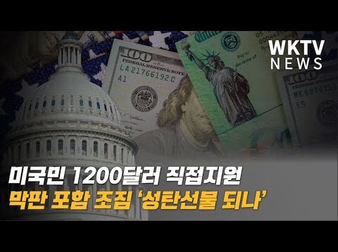 미국민 1200달러 직접지원 막판 포함 조짐 ‘성탄선물 되나’