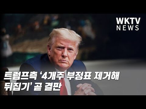 트럼프측 ‘4개주 부정표 제거해 뒤집기’ 곧 결판