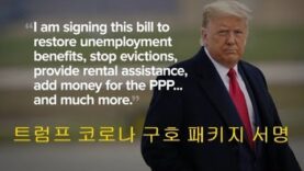 (뉴스속보) 트럼프 결국 서명 ‘600달러 현금, 실업수당, PPP 등 온다’