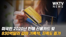 미국민 2020년 한해 신용카드 빚 830억달러 갚아 기록적, 저축도 증가