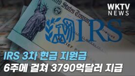 IRS 3차 현금 지원금 6주에 걸쳐 1억 6100만건 3790억달러 지급