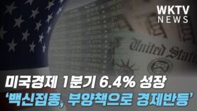 미국경제 1분기 6.4% 성장 ‘백신접종, 1400달러 지원으로 경제반등’