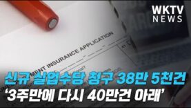 신규 실업수당 청구 38만 5천건 ‘3주만에 다시 40만건 아래’