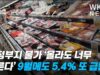 천정부지 물가 ‘올라도 너무 오른다’ 9월에도 5.4% 또 급등
