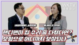 [ WKTV대담 ] 강고은_옴니화재 대표, 승경호_내집장만 발행인 대표 | 핸디맨이 집 수리 중 다쳤다면?…보험으로 어디까지 보상되나