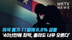 미국 물가 11월에 6 .8% 급등 ‘40년만에 최악, 올라도 너무 오른다’