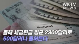 올해 세금환급 평균 2300달러로 500달러나 줄어든다