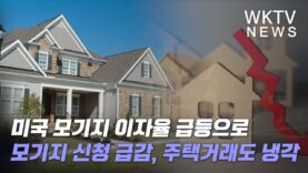 미국 모기지 이자율 급등으로 모기지 신청 급감, 주택거래도 냉각