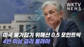 미국 물가잡기 위해선 0.5 포인트씩 4번이상 금리 올려야