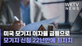 미국 모기지 이자율 급등으로 모기지 신청 22년만에 최저치