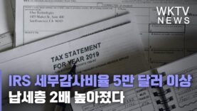 IRS 세무감사비율 5만 달러 이상 납세층 2배 높아졌다