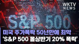 미국 주가폭락 50년만에 최악 ‘S&P 500 올상반기 20% 폭락’