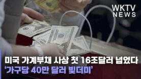 미국 가계부채 사상 첫 16조달러 넘었다 ‘가구당 40만 달러 빚더미’