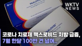 코로나 치료제 팩스로비드 처방 급증, 7월 한달 100만 건 넘어