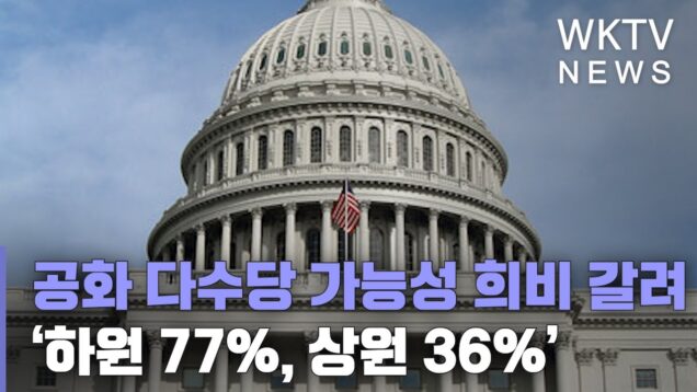 공화 다수당 가능성 희비 갈려 ‘하원 77%, 상원 36%’