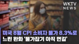 미국 8월 CPI 소비자 물가 8.3%로 느린 완화 ‘물가잡기 아직 먼길’