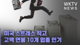 미국 스트레스 적고 고액 연봉 10개 업종 인기