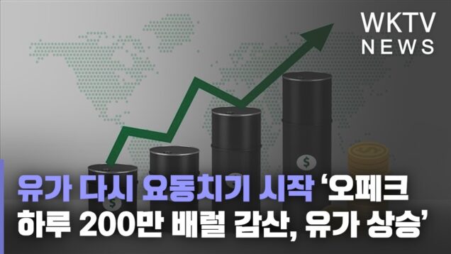 유가 다시 요동치기 시작 ‘오페크 하루 200만 배럴 감산, 유가 상승’