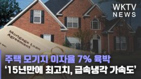 주택 모기지 이자율 7% 육박 ‘15년만에 최고치, 급속냉각 가속도’