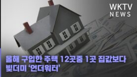올해 구입한 주택 12곳중 1곳 집값보다 빚더미 ‘언더워터’