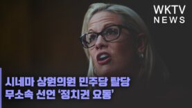 시네마 상원의원 민주당 탈당 무소속 선언 ‘정치권 요동’