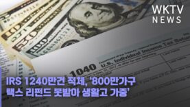 IRS 1240만건 적체, ‘800만가구 택스 리펀드 못받아 생활고 가중’