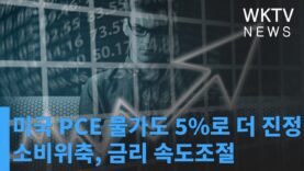 미국 PCE 물가도 5%로 더 진정, 소비위축, 금리 속도조절