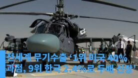 전세계 무기수출 ‘1위 미국 40% 과점, 9위 한국 2.4%로 두배 신장’
