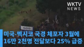 미국 멕시코 국경 체포자 3월에 16만 2천명 전달보다 25% 급증