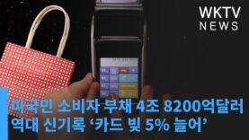 미국민 소비자 부채 4조 8200억달러로 역대 신기록 ‘카드 빚 5% 늘어’
