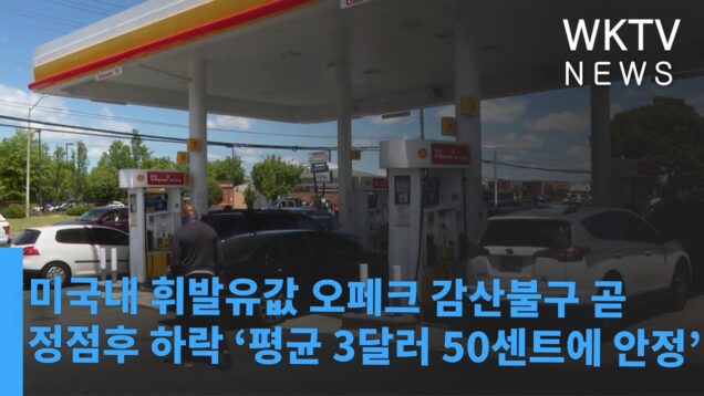 미국내 휘발유값 오페크 감산불구 곧 정점후 하락 ‘평균 3달러 50센트에 안정’