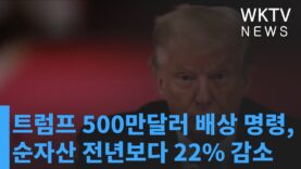 트럼프 500만달러 배상 명령, 순자산 전년보다 22% 감소