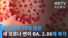 돌연변이 30개 많은 새 코로나 변이 BA 2.86에 촉각