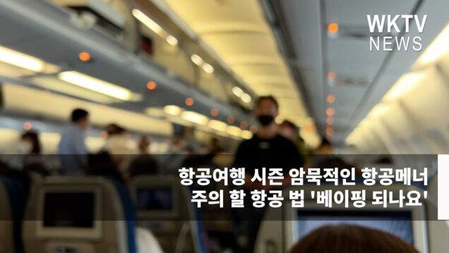 항공여행 시즌 암묵적인 항공메너와 주의 할 항공 법 ‘베이핑 되나요’