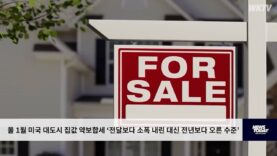 올 1월 미국 대도시 집값 약보합세 ‘전달보다 소폭 내린 대신 전년보다 오른 수준’