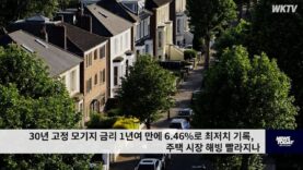 30년 고정 모기지 금리 1년여 만에 6.46%로 최저치 기록, 주택 시장 해빙 빨라지나