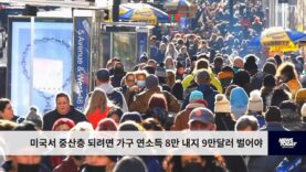 미국서 중산층 되려면 가구 연소득 8만 내지 9만달러 벌어야