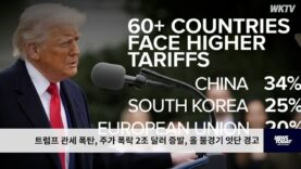 트럼프 관세 폭탄, 주가 폭락 2조 달러 증발, 올 불경기 잇단 경고