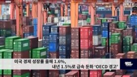 미국 경제 성장률 올해 1.6%, 내년 1.5%로 급속 둔화 ‘OECD 경고’