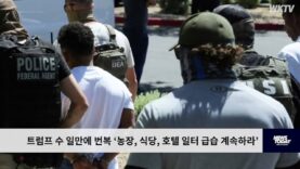 트럼프 수 일만에 번복 ‘농장, 식당, 호텔 일터 급습 계속하라’