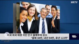 미국 외국 태생 이민 인구 올해부터 감소 ‘올해 38만, 내년 94만, 후년 122만’